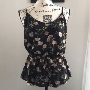 Floral drop-waist cami